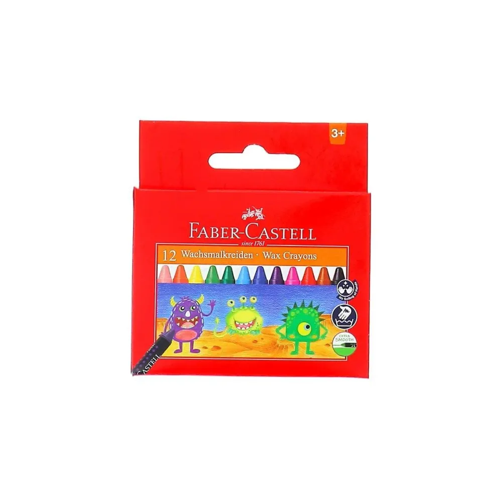 Faber-Castell, 12 crayons de cire Portatif – Qualité & Prix chez Alpha55 – Qualité, design et praticité au quotidien