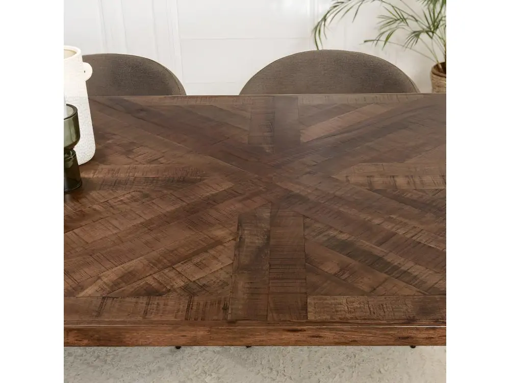 KIARA - Table à manger rectangulaire 220x100cm bois recyclé