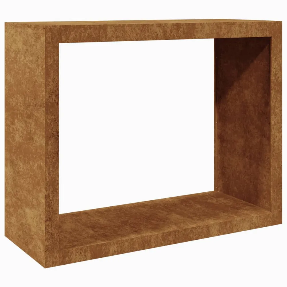 Portant de bois de chauffage 100 x 40 x 80 cm acier corten Marron 02_0043702