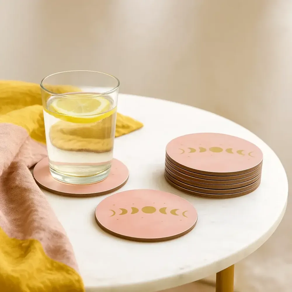 Sous-verres en bois | Phases de Lune