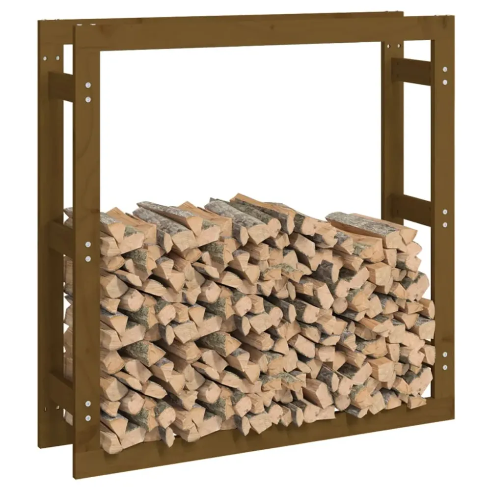 Support de bois de chauffage 100 x 25 x 100 cm bois pin marron miel 02_0044811
