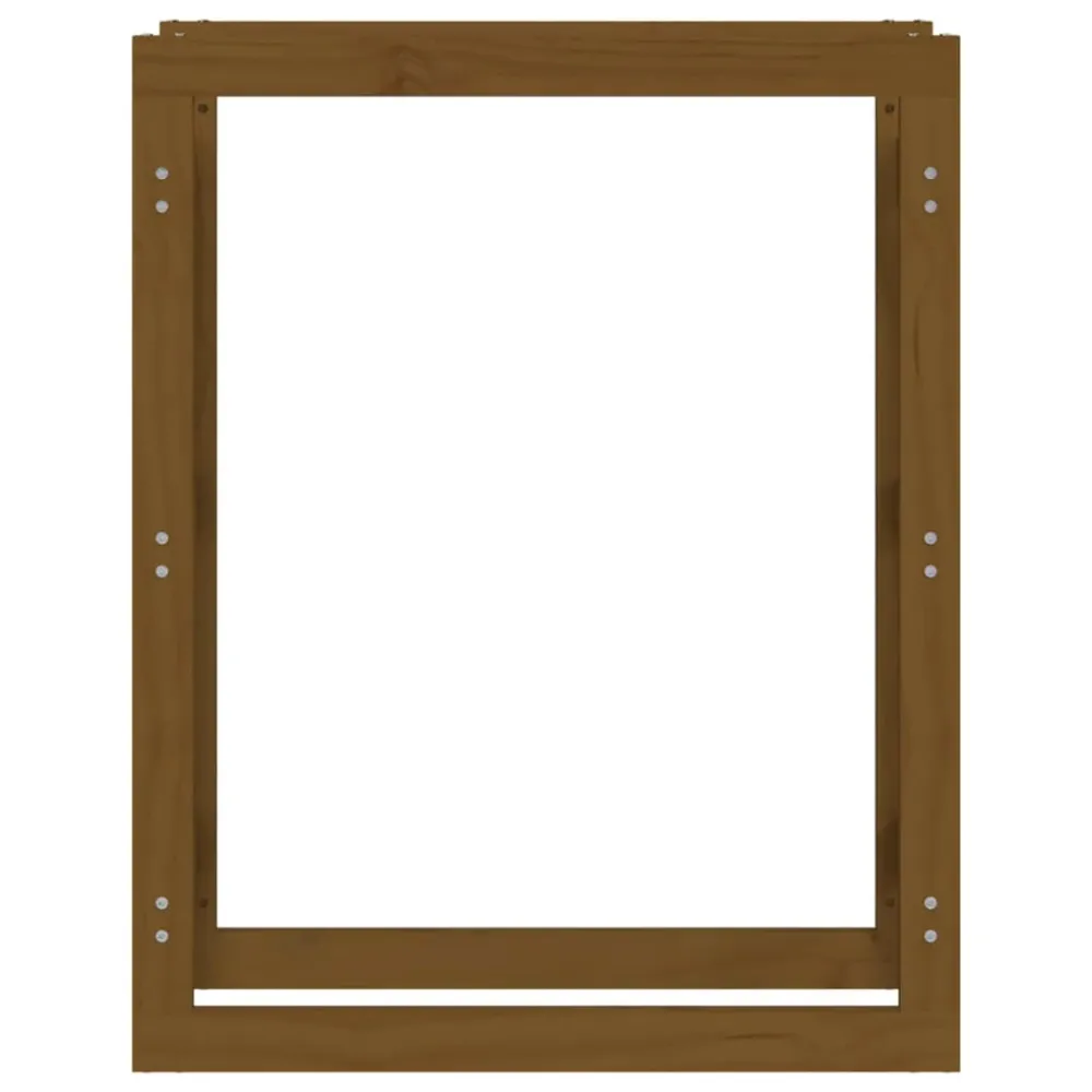 Support de bois de chauffage 80 x 25 x 100 cm Pin massif marron miel 02_0044816
