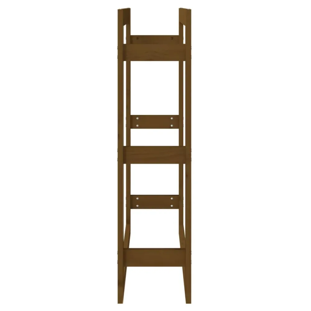 Support de bois de chauffage 80 x 25 x 100 cm Pin massif marron miel 02_0044816