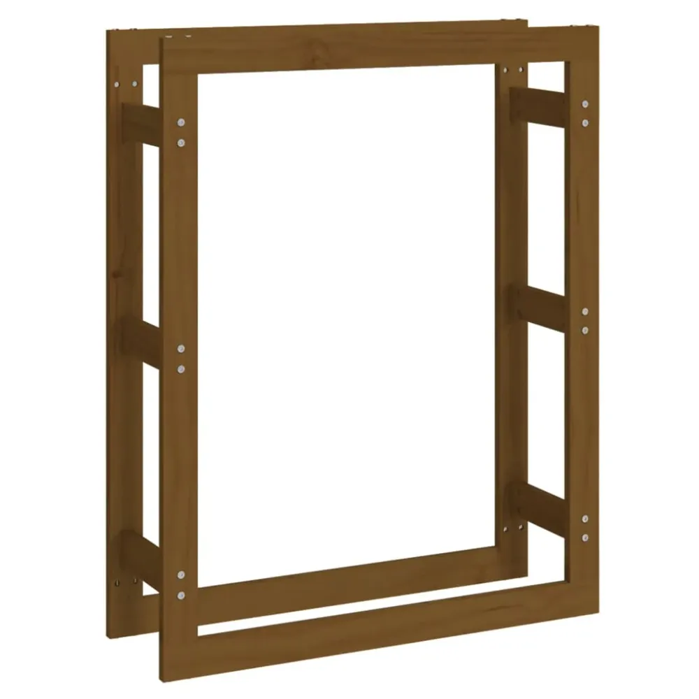Support de bois de chauffage 80 x 25 x 100 cm Pin massif marron miel 02_0044816