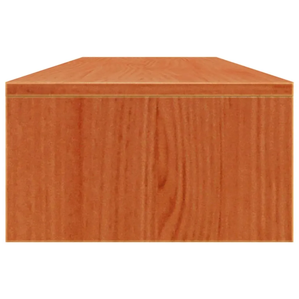 Support de moniteur miel 100 x 27 x 15 cm bois de pin stable brun 02_0029222