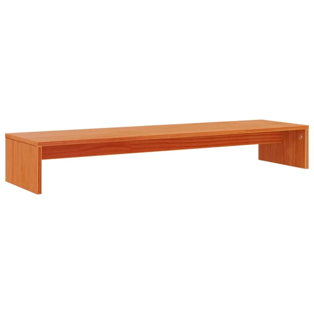 Support de moniteur miel 100 x 27 x 15 cm bois de pin ferme brun 02_0029222