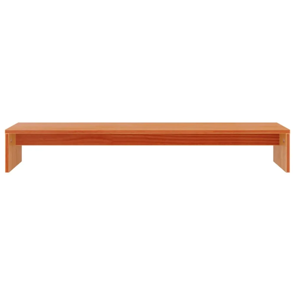 Support de moniteur miel 100 x 27 x 15 cm bois de pin ferme brun 02_0029222