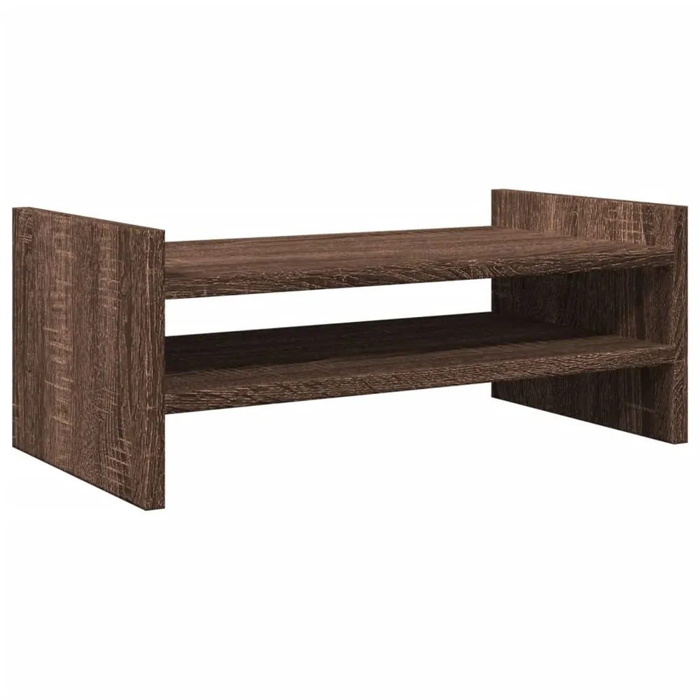 Support de moniteur table meuble bureau 50 x 27 x 20 cm bois d'ingénierie marron 02_0044885