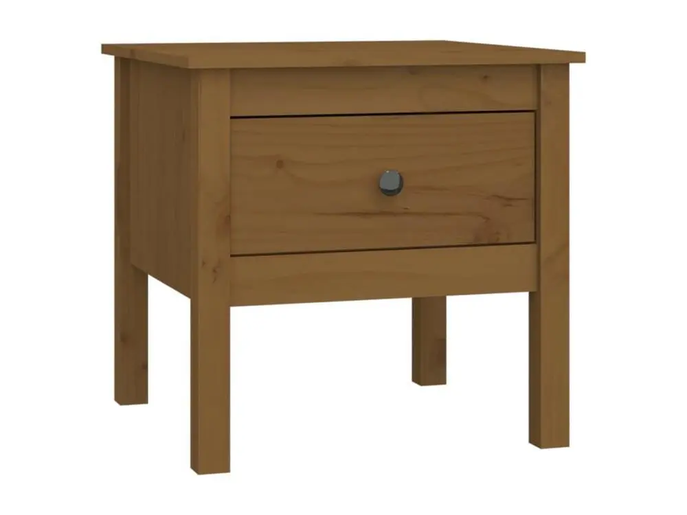 Table d'appoint Marron miel 50x50x49 cm Bois massif de pin