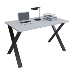 VCM Bureau en bois Table d'ordinateur Table de travail Meubles de bureau Lona X SW (Gris|50|80)