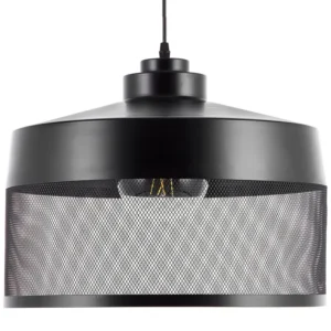 Bureau avec rangement Metal Pendant Lamp Noir jais CARDENER