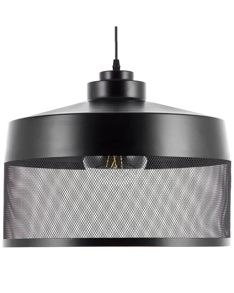 Bureau avec rangement Metal Pendant Lamp Noir jais CARDENER