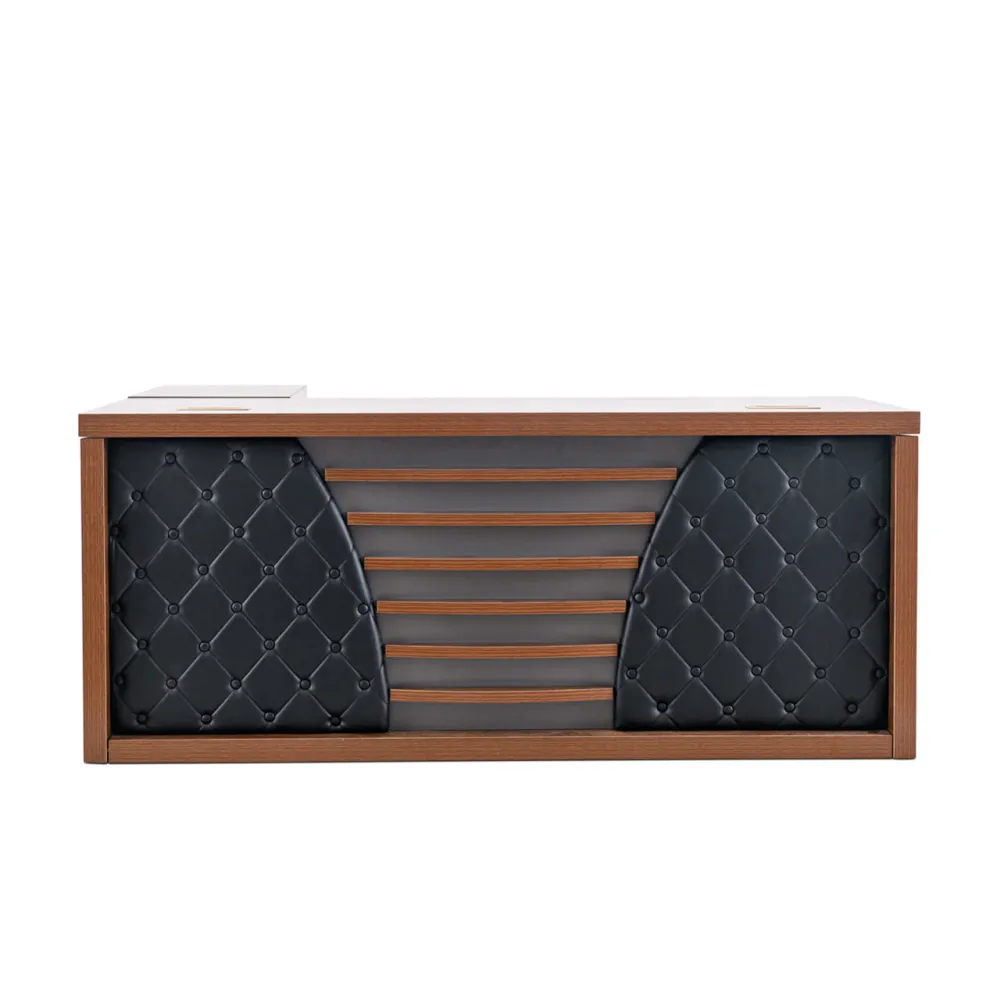 Bureau pour ordinateur Exotic Designs Executive Noyer foncé Office Desk 1.8m Credenza