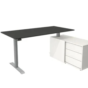 Kerkmann poste de travail complet Move 1 argent/anthracite 10221913 commander à bas prix avec tablette coulissante pour cl...