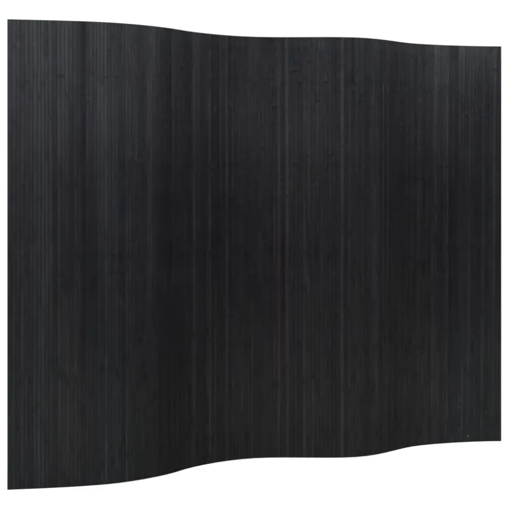 Paravent séparateur de pièce cloison 165 x 250 cm bambou noir DEC031161