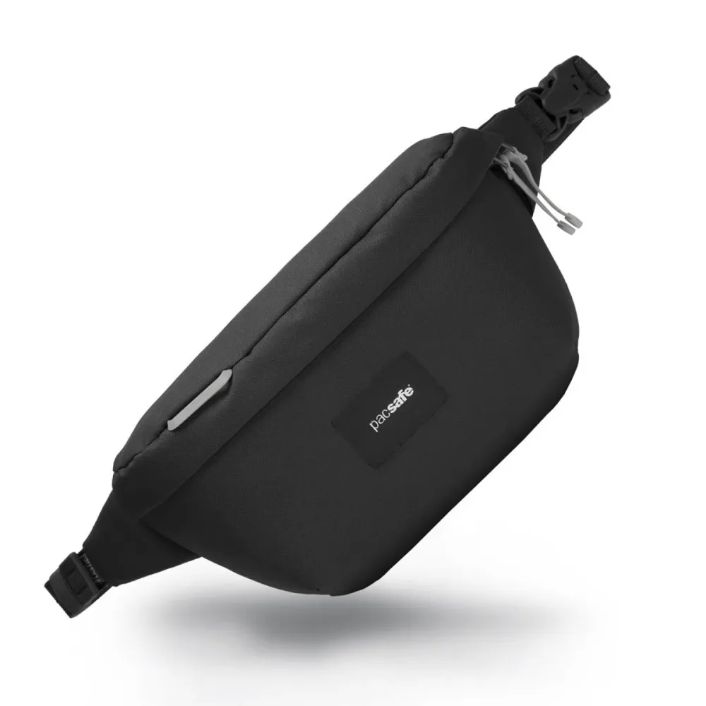 Pacsafe Go Sac banane 2,5 L sans PFC antivol RFID fiable Sling Pack Noir