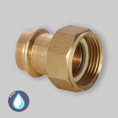 Codolo Femmina Con Dado Girevole Sede Piana Bronzo Pressare 35 X 2"G résistant aux intempéries