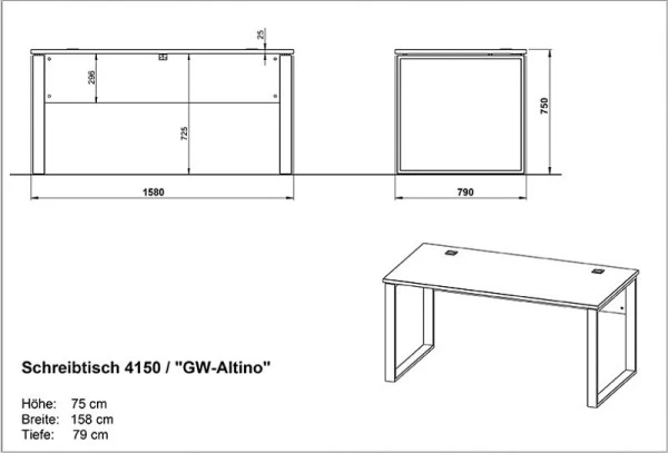 GERMANIA GW-ALTINO Bureau 4150 4150-261 obtenir à bas prix - pour Vitrine et Comptoir