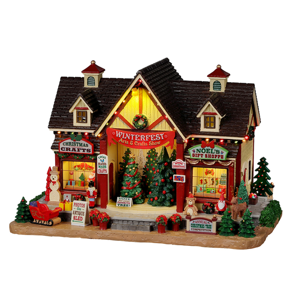 Magasin artisanal de décorations de Noël L 15.0 l 26.0 H 17.2cm Lemax pour restaurants