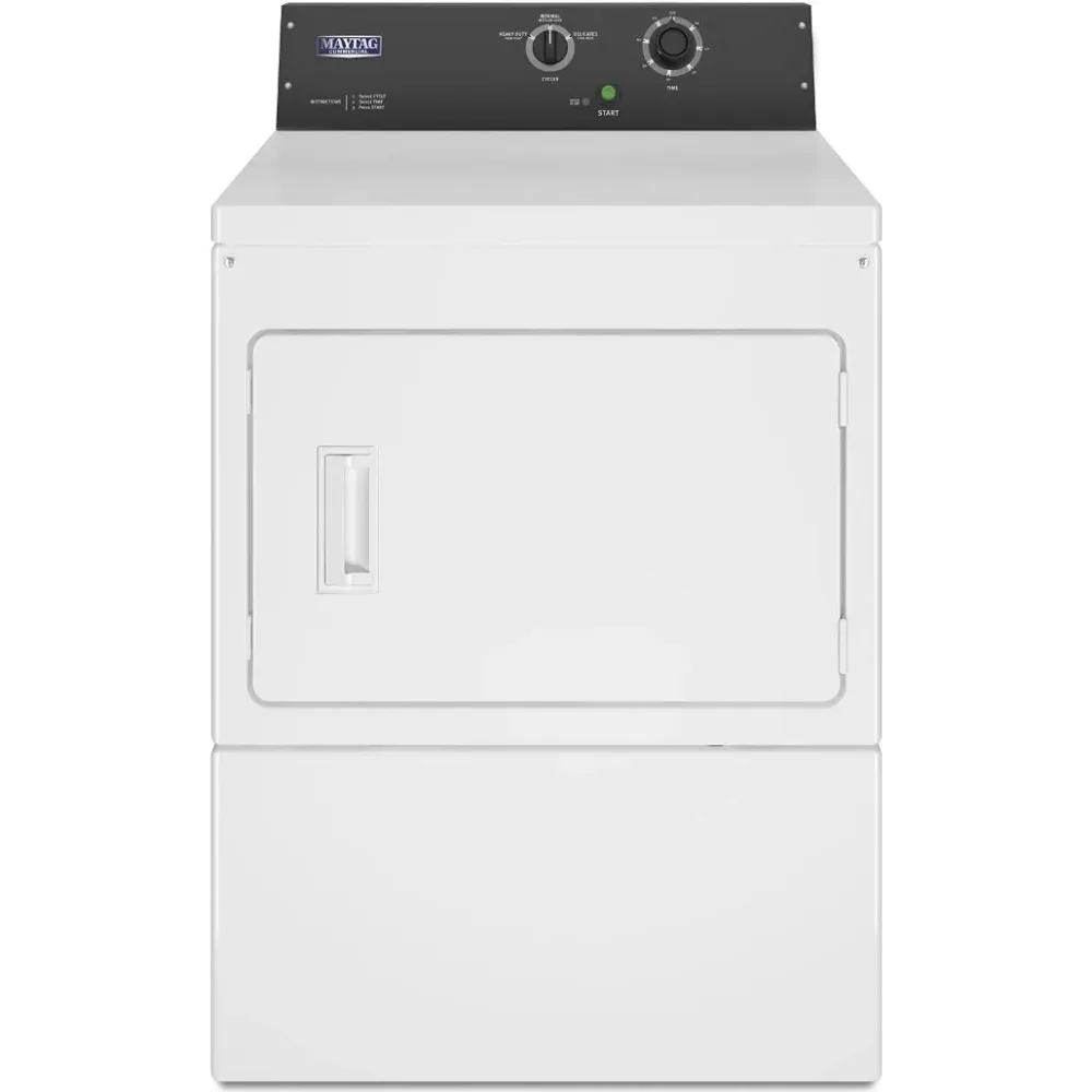 Maytag Commercial Laundry Sécheuse commerciale à chargement frontal électrique de 7,4 pi. cu. MDE20MNBZW pour signalétique...