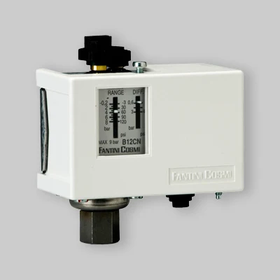 Panneau d'information Pressostato Riarmo Automatico "B12Cn" 1/4" F