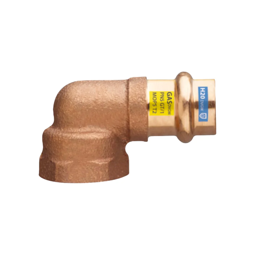Professionnel - Gomito Femmina Pressare Filettato Femmina Bronzo 18 X 3/4"F