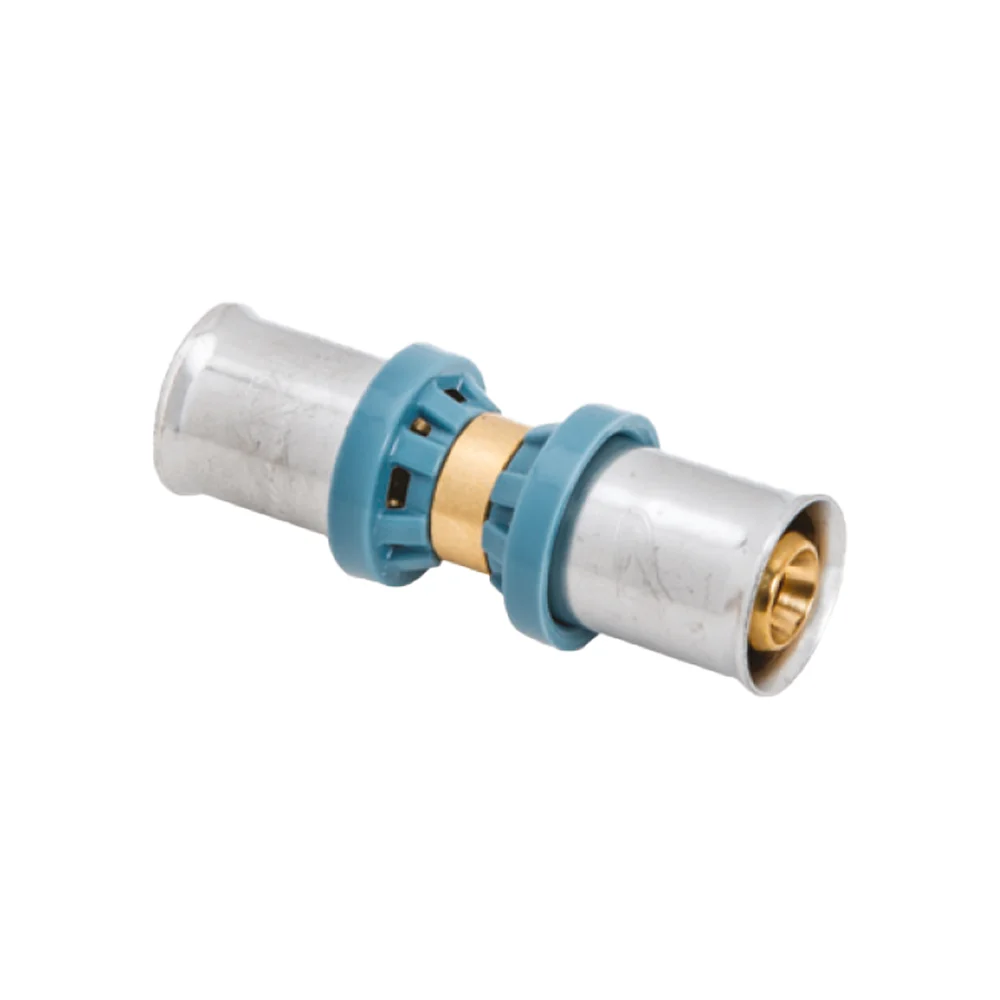 Raccordo Dritto Doppio Pressare "Deltapress" Unidelta 40 X 40