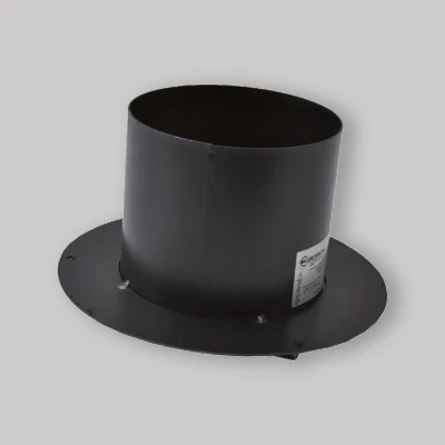 Rosone Soffitto Telescopico Nero Opaco Pesante Ø 130