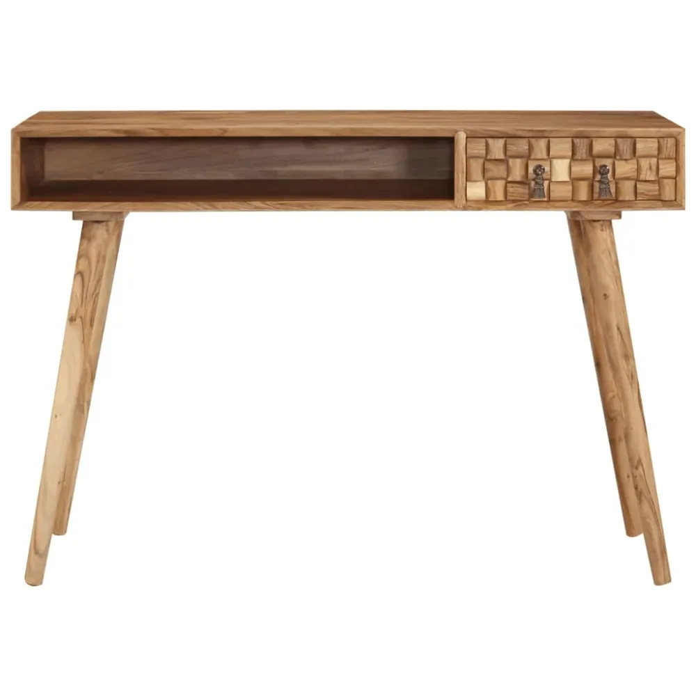 Résistant aux Intempéries - Bureau table poste de travail meuble d'ordinateur informatique étude 115 x 50 x 76 cm bois d'a...