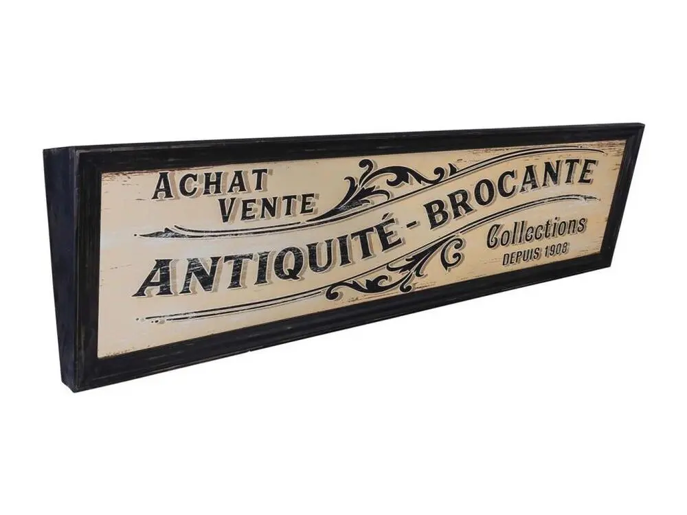 Résistant aux Intempéries - Panneau décoratif en bois Commerce 150 x 40 cm Antiquité - Brocante