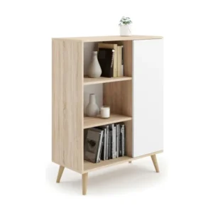 Vitrine FONDI SC90 1D 90x40x116 Manifeste naturel