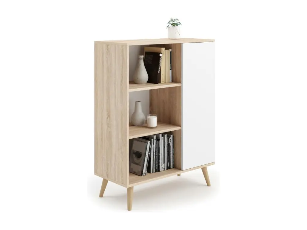 Vitrine FONDI SC90 1D 90x40x116 Manifeste naturel
