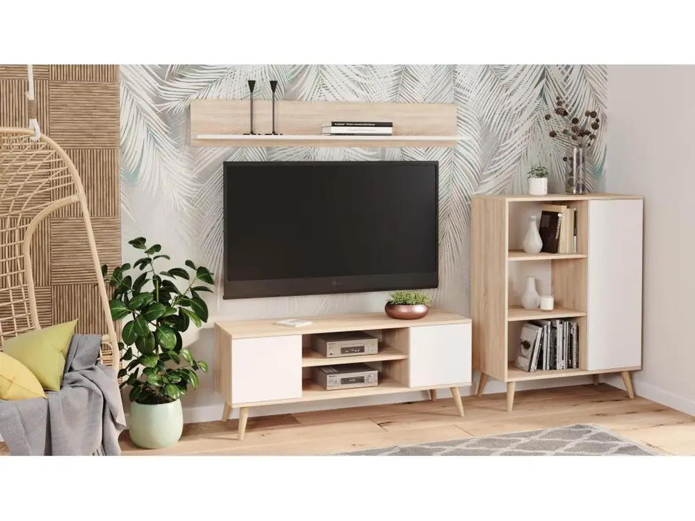 Vitrine FONDI SC90 1D 90x40x116 Manifeste naturel