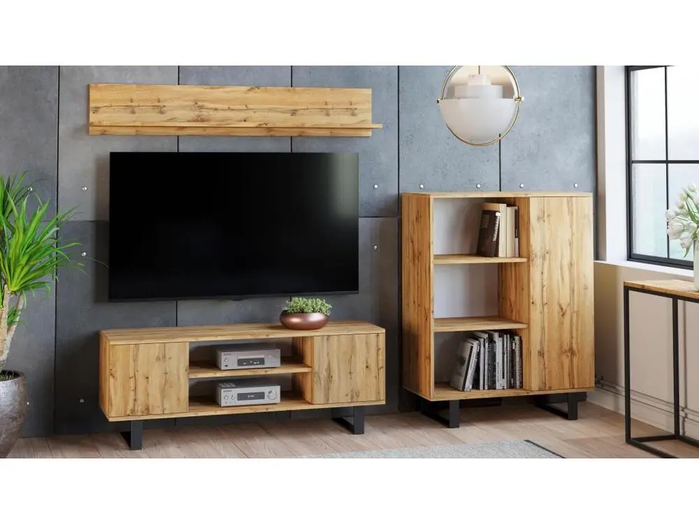 Vitrine FONDI SC90 1D 90x40x116 Net naturel