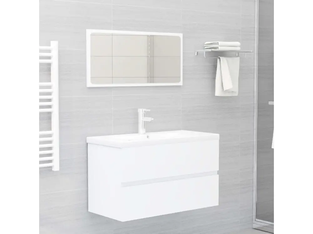 Bureau Évolutif Ensemble de meubles de salle de bain Blanc 76