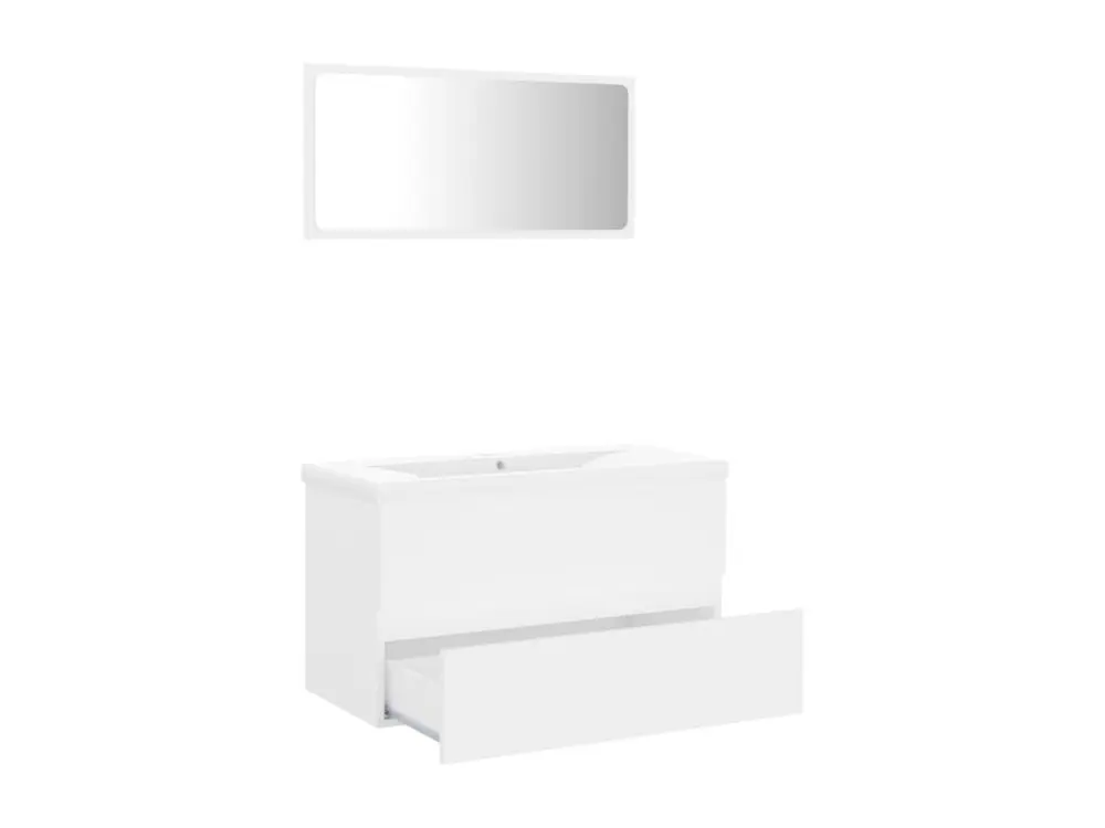 Bureau Évolutif Ensemble de meubles de salle de bain Blanc 76