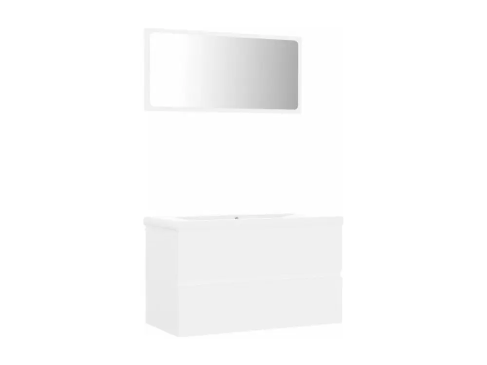 Bureau Évolutif Ensemble de meubles de salle de bain Blanc 76