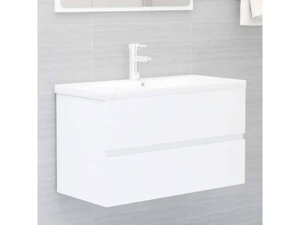 Bureau Évolutif Ensemble de meubles de salle de bain Blanc 76