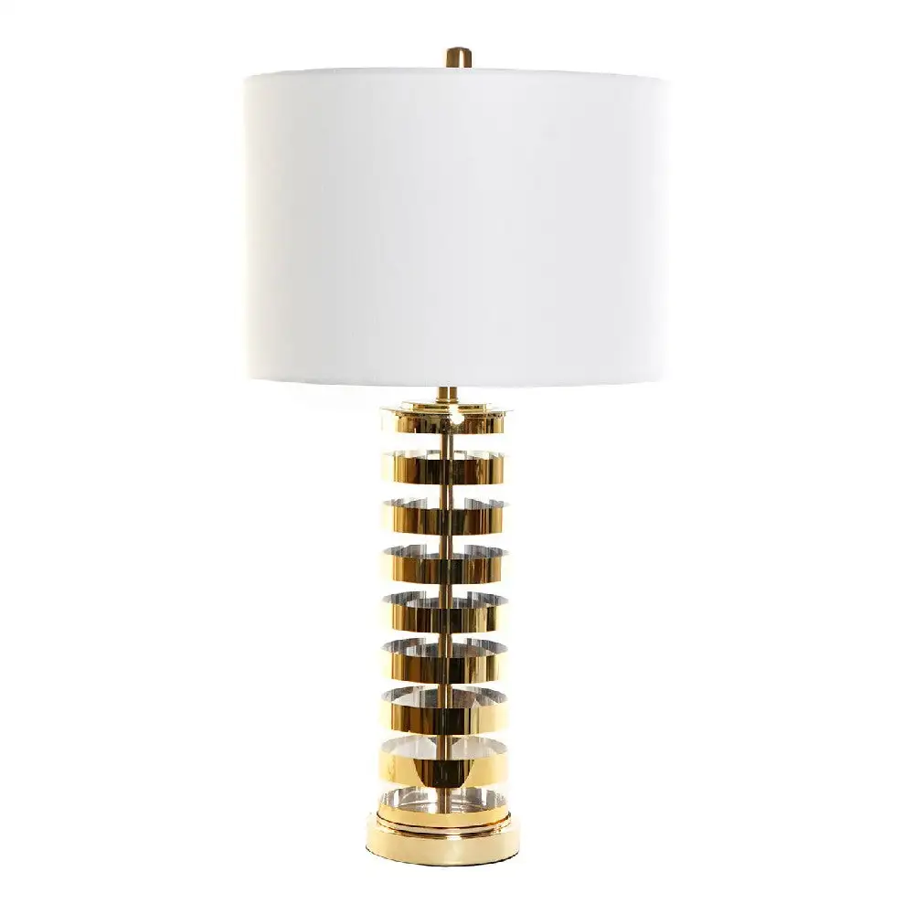 Desk Lamp DKD Home Decor Acier Crystal 240 V Golden