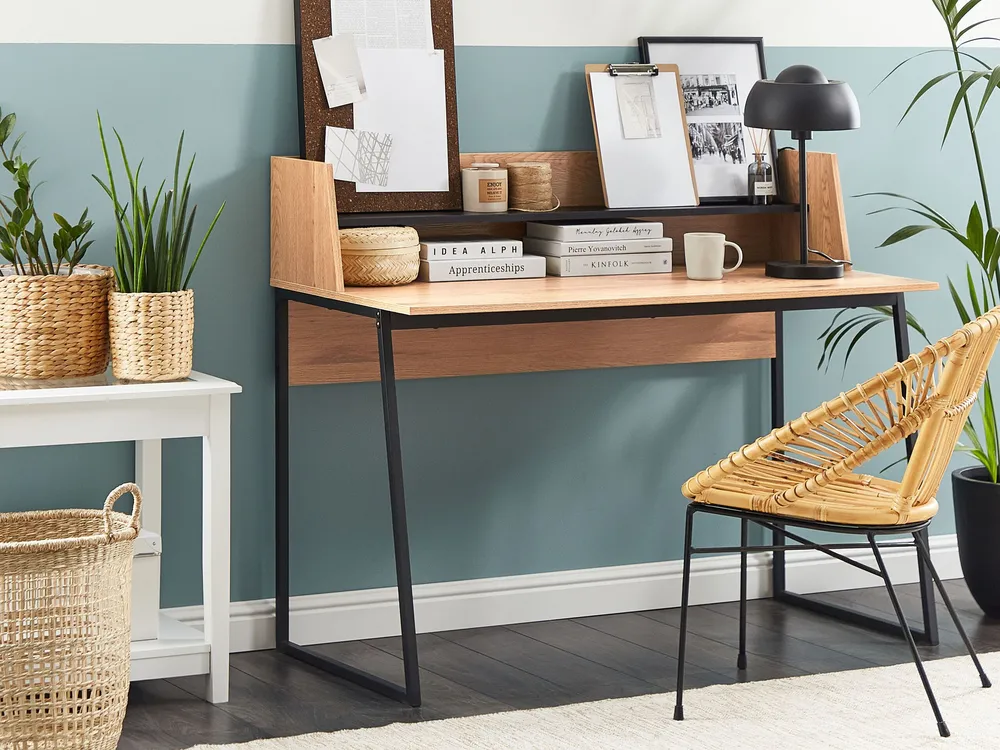 Ensemble avec étagères Table de bureau Bois évident GORUS