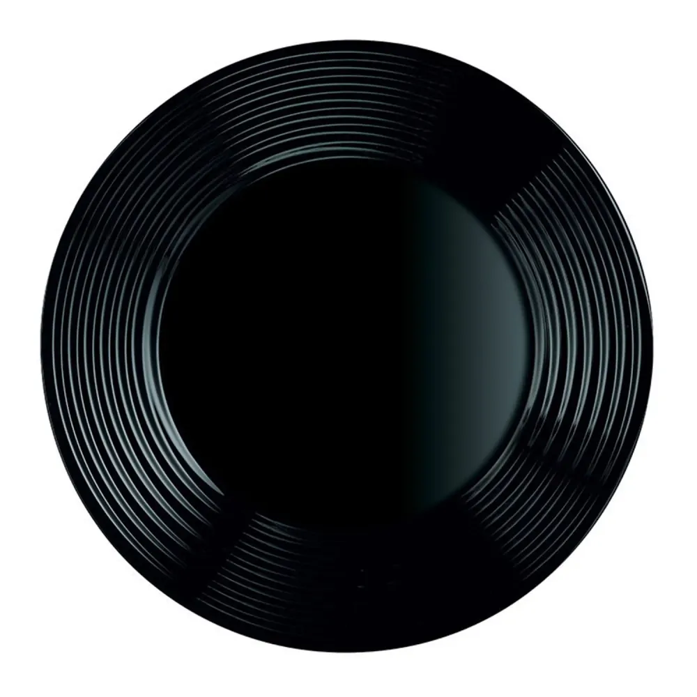 Ensemble d'assiettes 19el Luminarc Harena noir verre trempé avec panneaux acoustiques