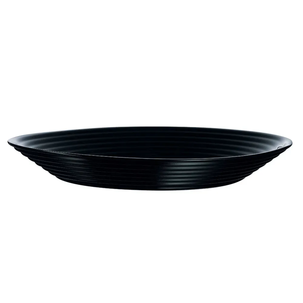 Ensemble d'assiettes 19el Luminarc Harena noir verre trempé avec panneaux acoustiques