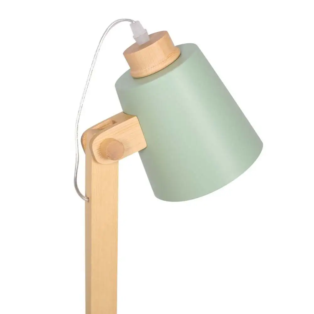 Ensemble design scandinave Lampe de bureau DKD Home Decor Naturel Rose Métal Bois Vert (2 Unités)