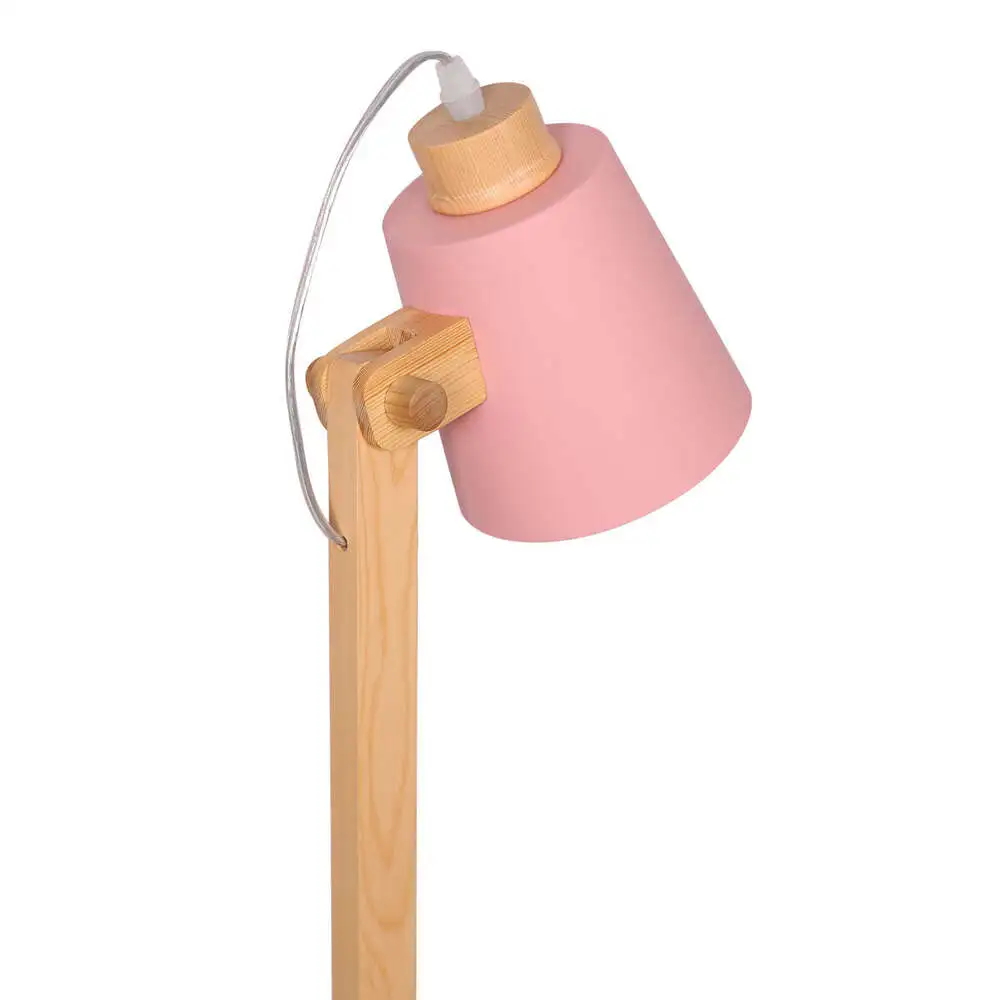 Ensemble design scandinave Lampe de bureau DKD Home Decor Naturel Rose Métal Bois Vert (2 Unités)