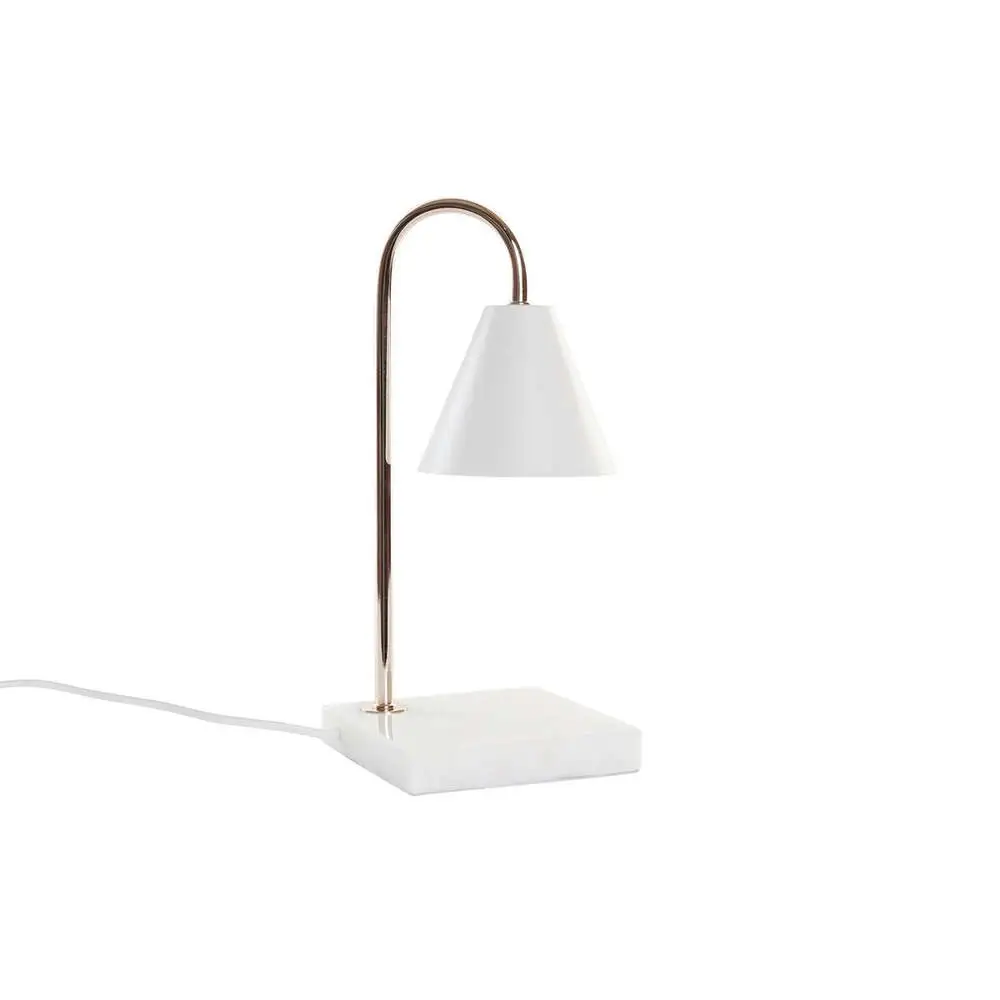 Ensemble L-shaped Lampe de bureau DKD Home Decor Doré Blanc (15 x 15 x 33 cm)