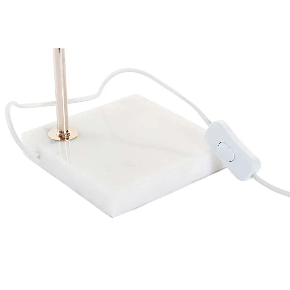 Ensemble L-shaped Lampe de bureau DKD Home Decor Doré Blanc (15 x 15 x 33 cm)