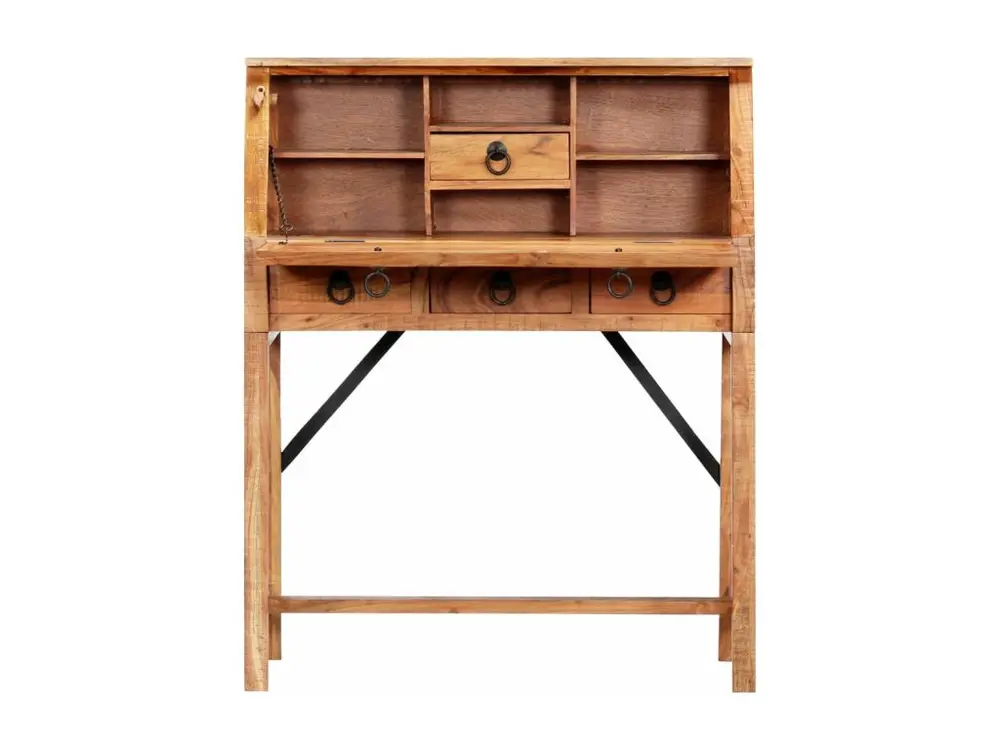Ensemble modulable Bureau 90x40x107 cm Bois d'acacia massif