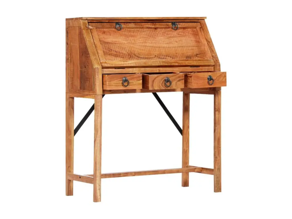 Ensemble modulable Bureau 90x40x107 cm Bois d'acacia massif