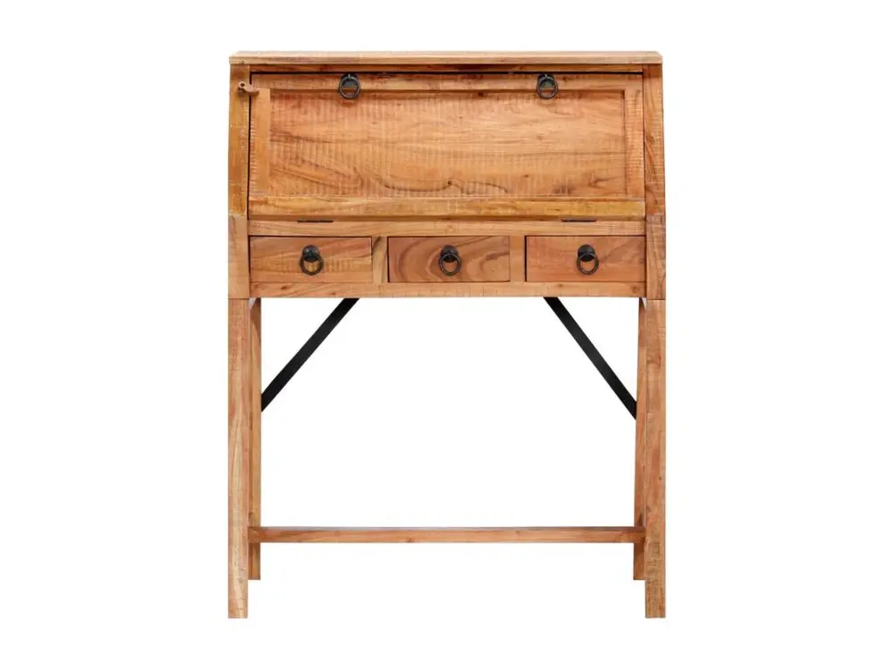 Ensemble modulable Bureau 90x40x107 cm Bois d'acacia massif