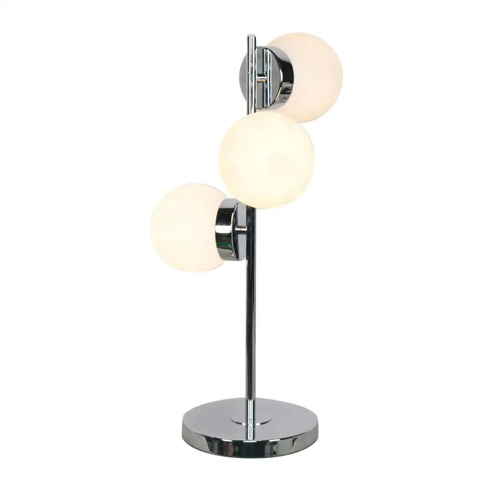 Lampe de bureau DKD Home Decor Verre Argenté Métal Blanc Récent (23 x